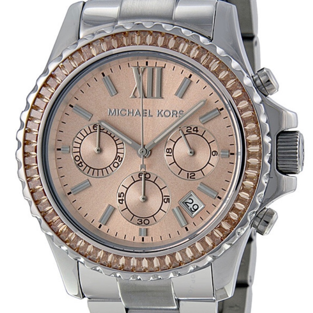 Michael Kors Everest MK5870 Watch-Baguette Crystals! Tags & Original Box! - Picture 5 of 5
